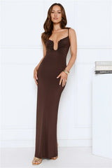 After Hours Allure Maxi Dress Brown