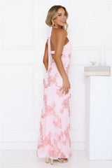 Love Muse Halter Maxi Dress Pink