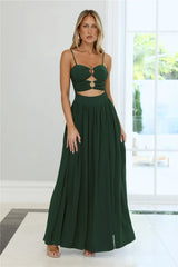 Dance Under Rain Maxi Dress Emerald