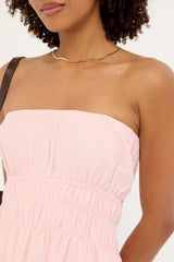 Luck & Trouble Saffron Strapless Maxi Dress Pink