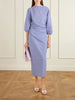 Checked cotton midi dress