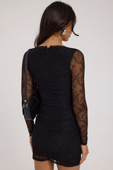 Luck & Trouble Lilliana Lace Mini Dress Black