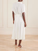 Belted jersey midi dress