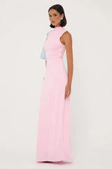 Perfect Stranger Rosewood High Neck Maxi Dress Pink