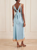 Marcelle lace-trimmed silk-satin midi dress