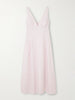 Lindie ruched cotton midi dress