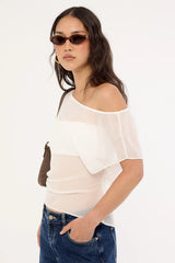 Perfect Stranger Orla Sheer Top White