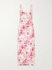 Adele printed silk midi dress