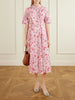 Rubie belted floral-print organic cotton-poplin midi dress