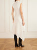 Draped wool-blend turtleneck midi dress