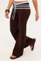 Luck & Trouble Tommi Stripe Knit Pant Brown