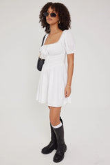 Perfect Stranger Whisper Lace Mini Dress White