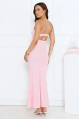 Can’t Get Enough Strapless Maxi Dress Pink
