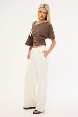 Perfect Stranger Astaire Mid Rise Pant Cream