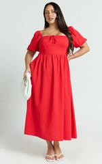 Quinn Midi Linen Blend Dress