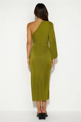 Honey Lover Midi Dress Olive
