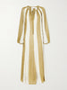 Mahon splice striped mesh midi dress