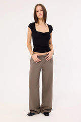 Luck & Trouble Kasey Low Rise Pant Grey