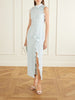 Printed silk midi dress