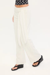 Luck & Trouble Connie Tie Low Rise Pant Cream