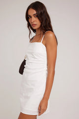 Perfect Stranger Sofia Tucked Mini Dress White