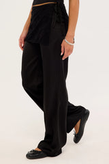 Perfect Stranger Harlow Lace Wrap Pants Black
