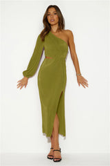 Honey Lover Midi Dress Olive