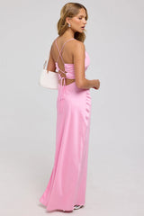 Perfect Stranger Evie Recycled Maxi Dress Pink