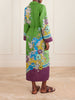 Nanci belted floral-print linen midi dress