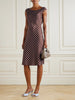 Leo polka-dot TENCEL�?lyocell-blend satin midi dress
