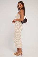 Sndys The Label Claire One Shoulder Maxi Dress Sand