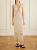 Embellished crocheted cotton midi dress