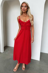 Nicola Midi Dress - Red