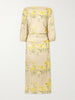 Ezra floral-print cotton-blend midi dress