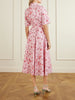 Rubie belted floral-print organic cotton-poplin midi dress