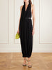 Draped jersey midi dress