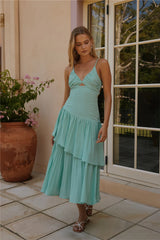 Effortlessly Extra Midi Dress Sage