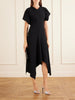 Draped jersey midi dress