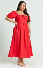 Quinn Midi Linen Blend Dress