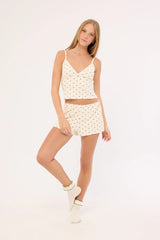 Luck & Trouble Pretty In Polka Sleep Top White
