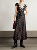 Coraline floral-print satin midi dress