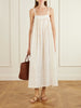 Eda striped cotton-gauze midi dress