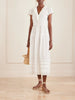 Eliette ruffled brodeire anglaise-trimmed organic cotton midi dress