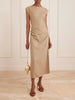 Katia gathered gabardine midi dress