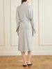 Slouch draped jersey midi dress