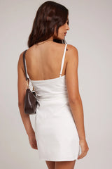 Perfect Stranger Sofia Tucked Mini Dress White