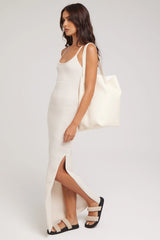 Perfect Stranger Soleil Crochet Midi Dress Nude