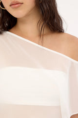 Perfect Stranger Orla Sheer Top White