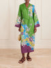 Nanci belted floral-print linen midi dress
