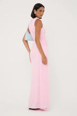 Perfect Stranger Rosewood High Neck Maxi Dress Pink